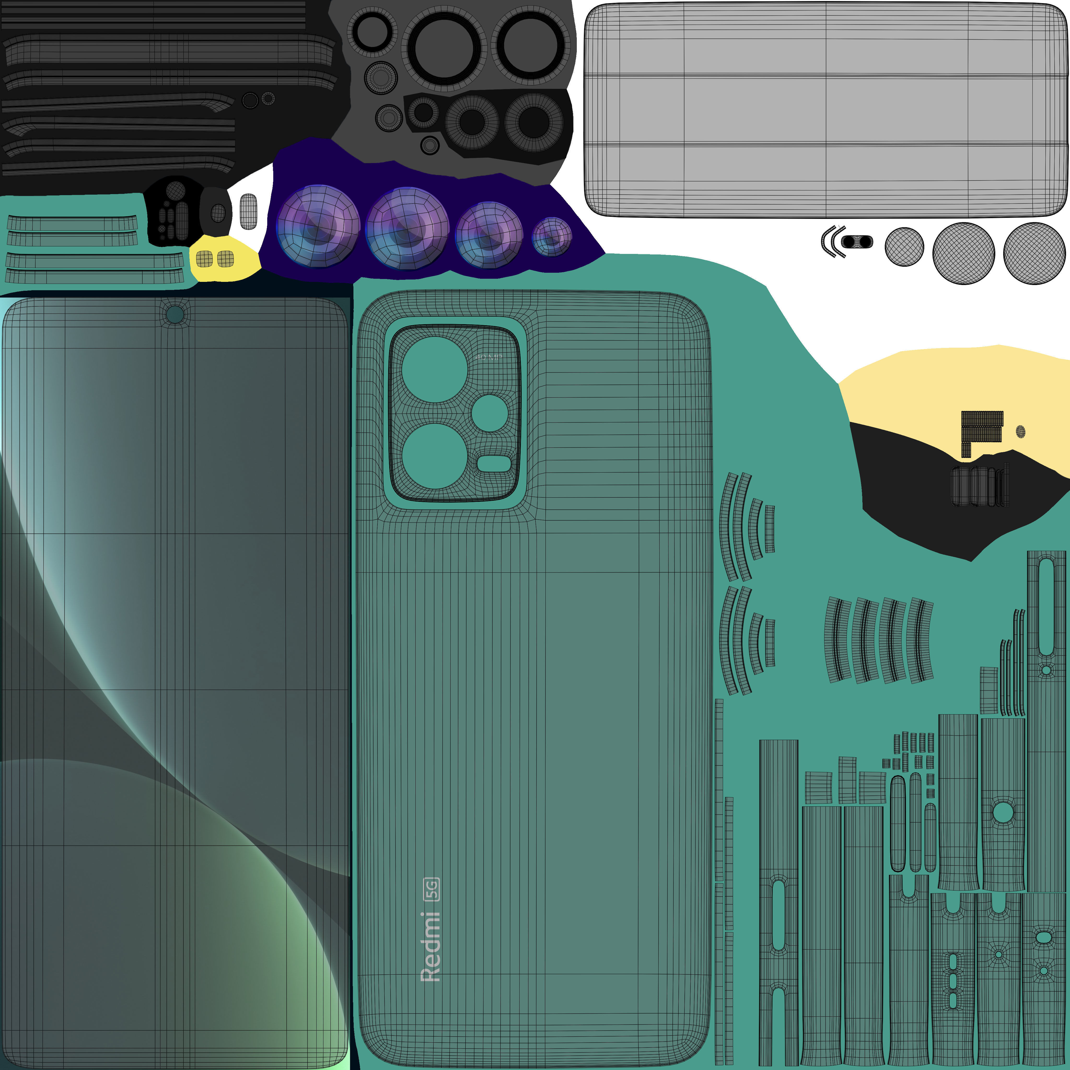 Xiaomi Redmi Note 12 Frosted Green 3D model_10