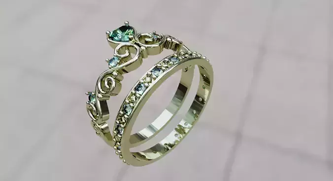 pair of rings 3D print model
