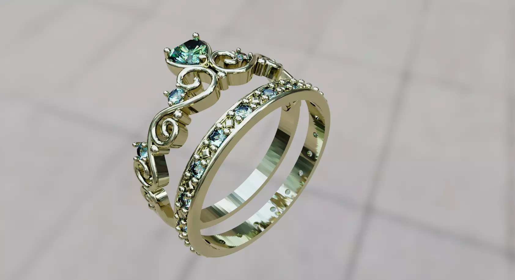 pair of rings 3D print model