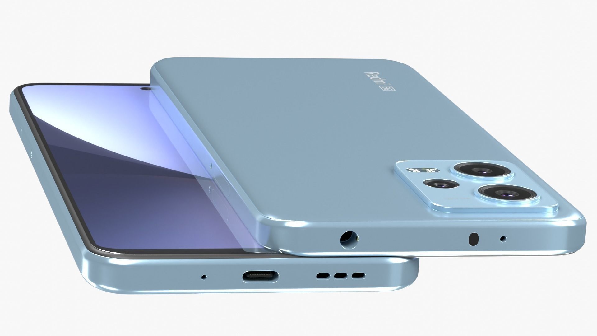Xiaomi Redmi Note 12 Mystique Blue 3D model_6