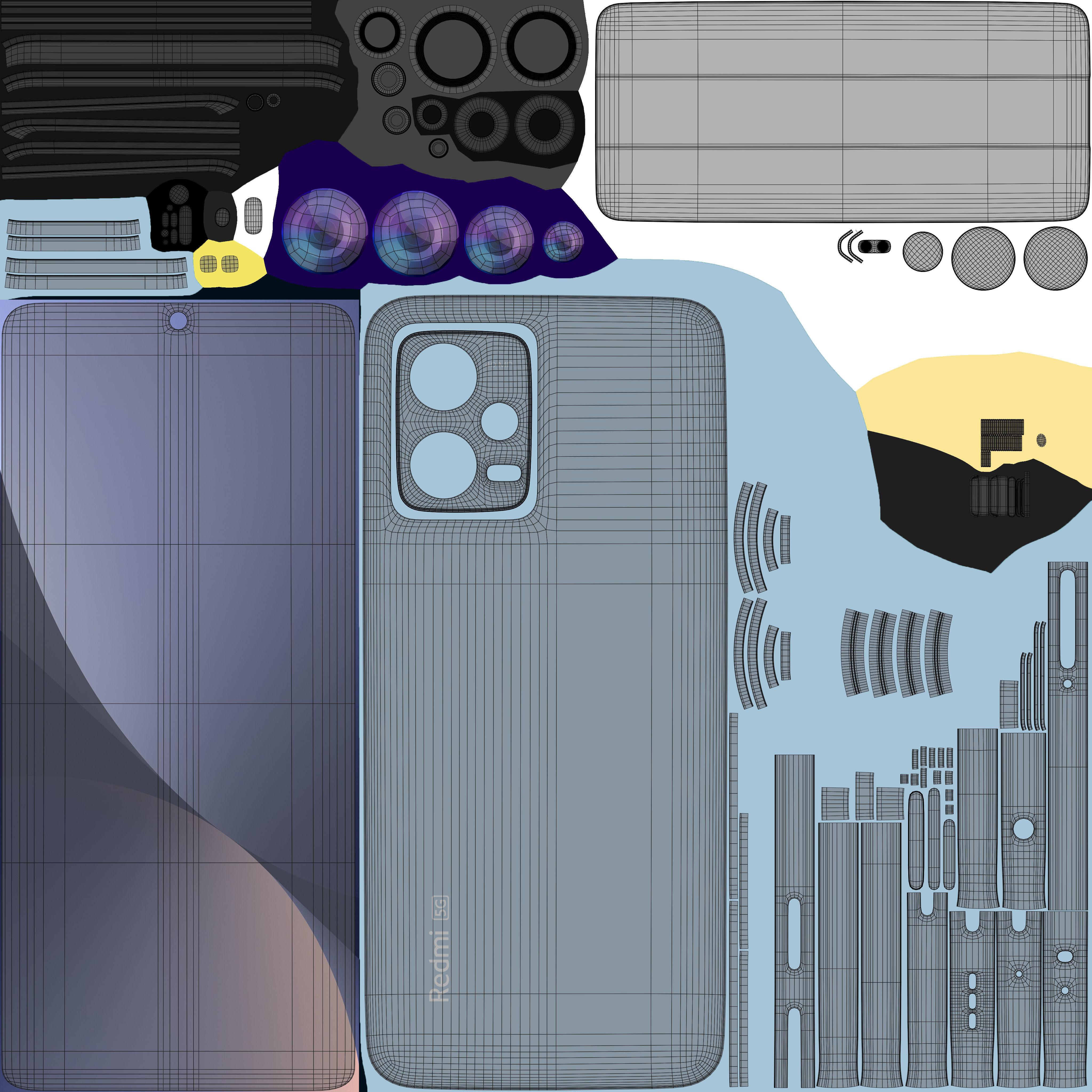 Xiaomi Redmi Note 12 Mystique Blue 3D model_10