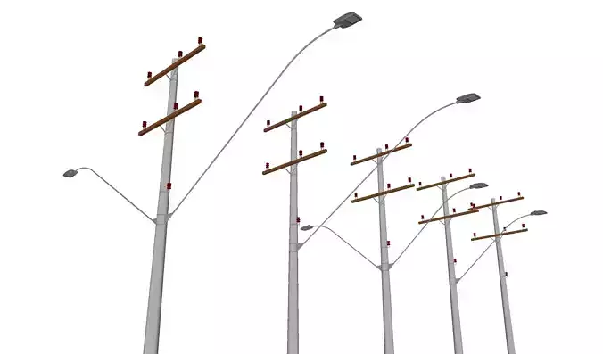 Concrete Lamp Post - Light Pole - Street Light - Group 11