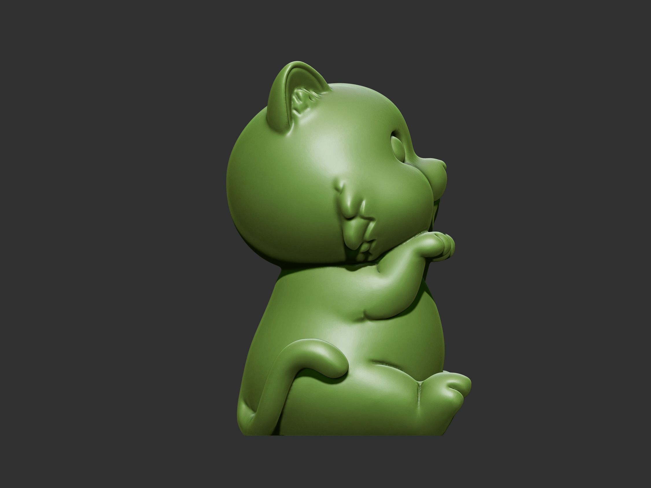 cute cat 3D print model_3