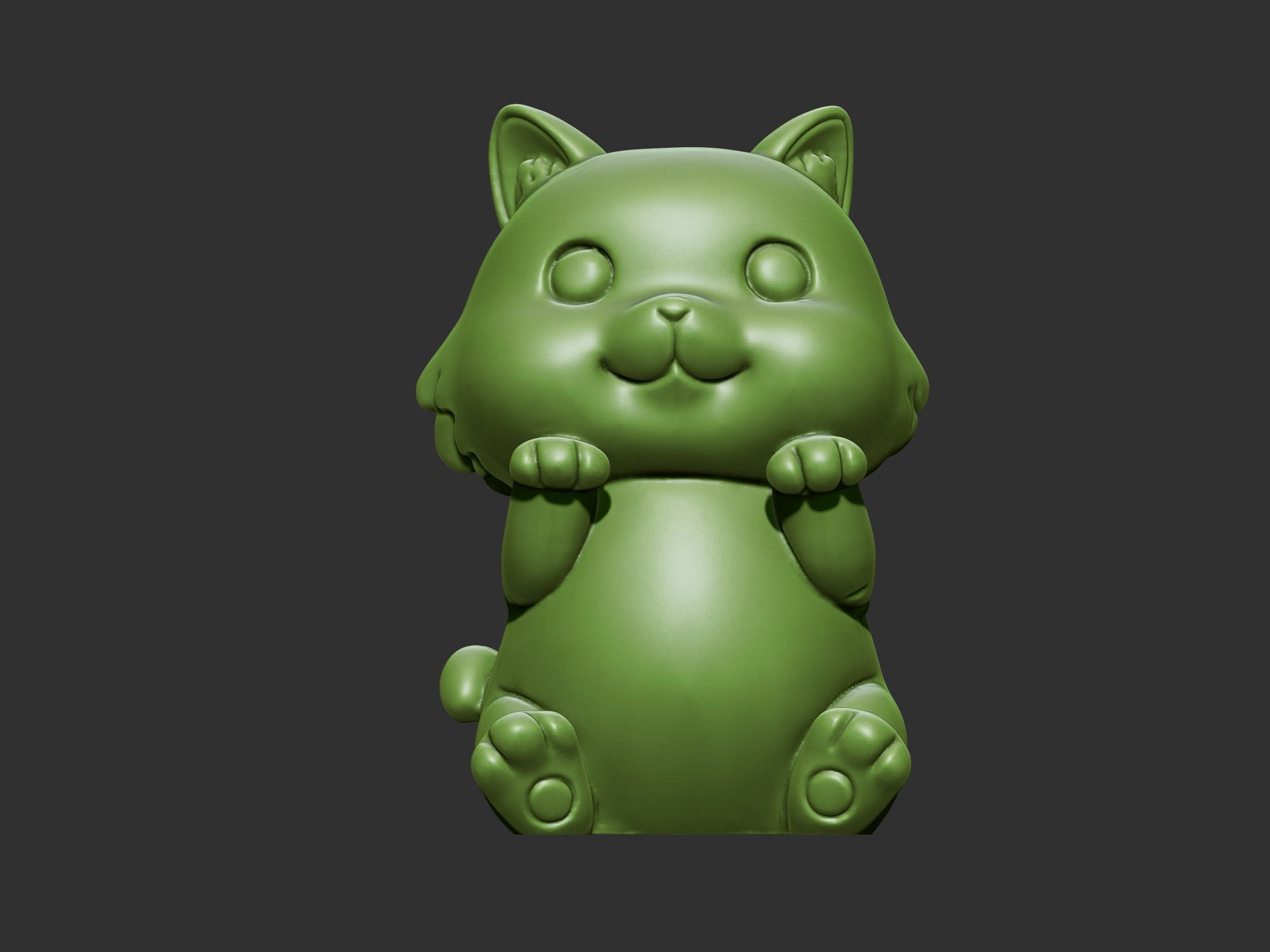 cute cat 3D print model_1