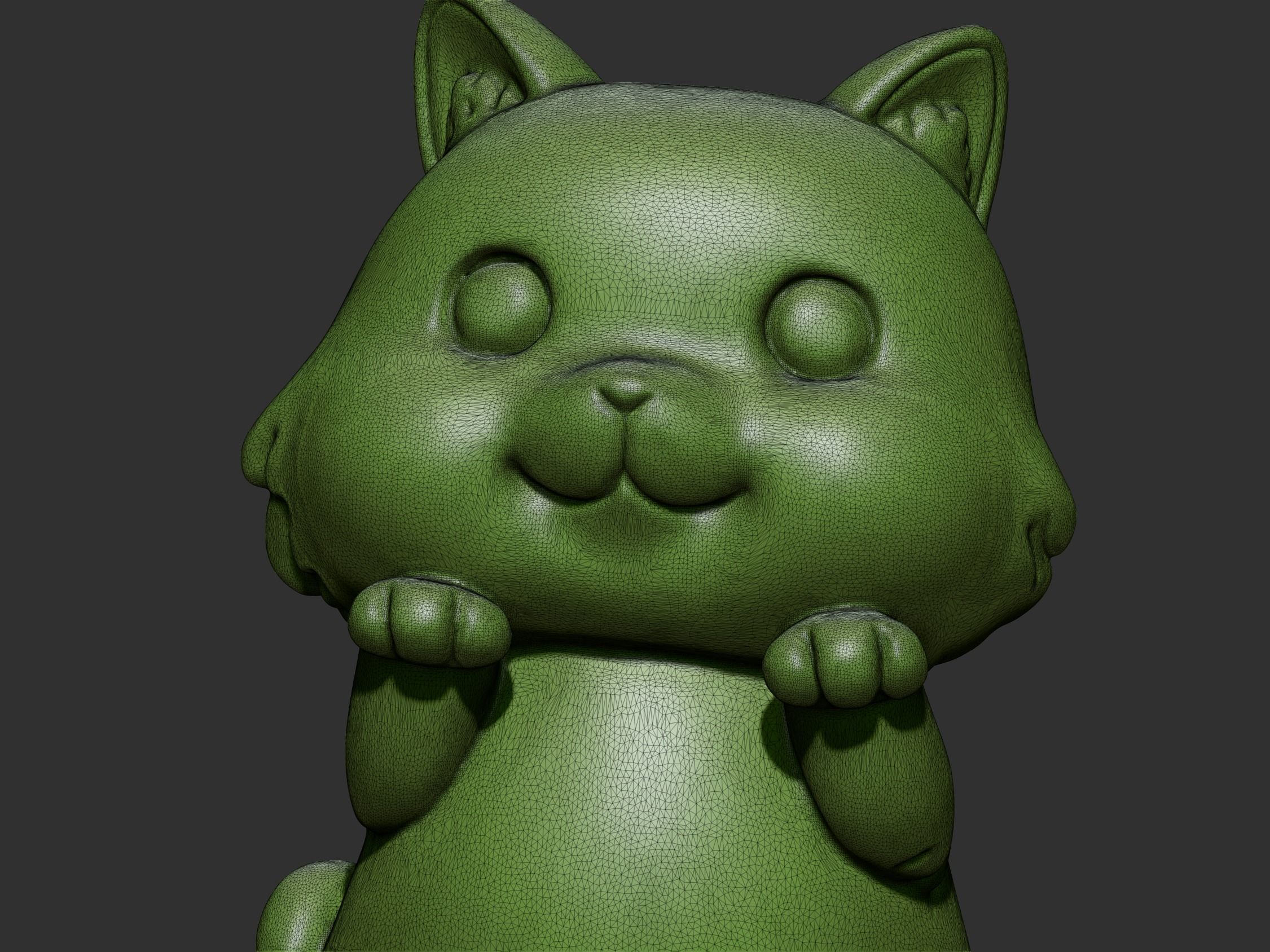 cute cat 3D print model_5