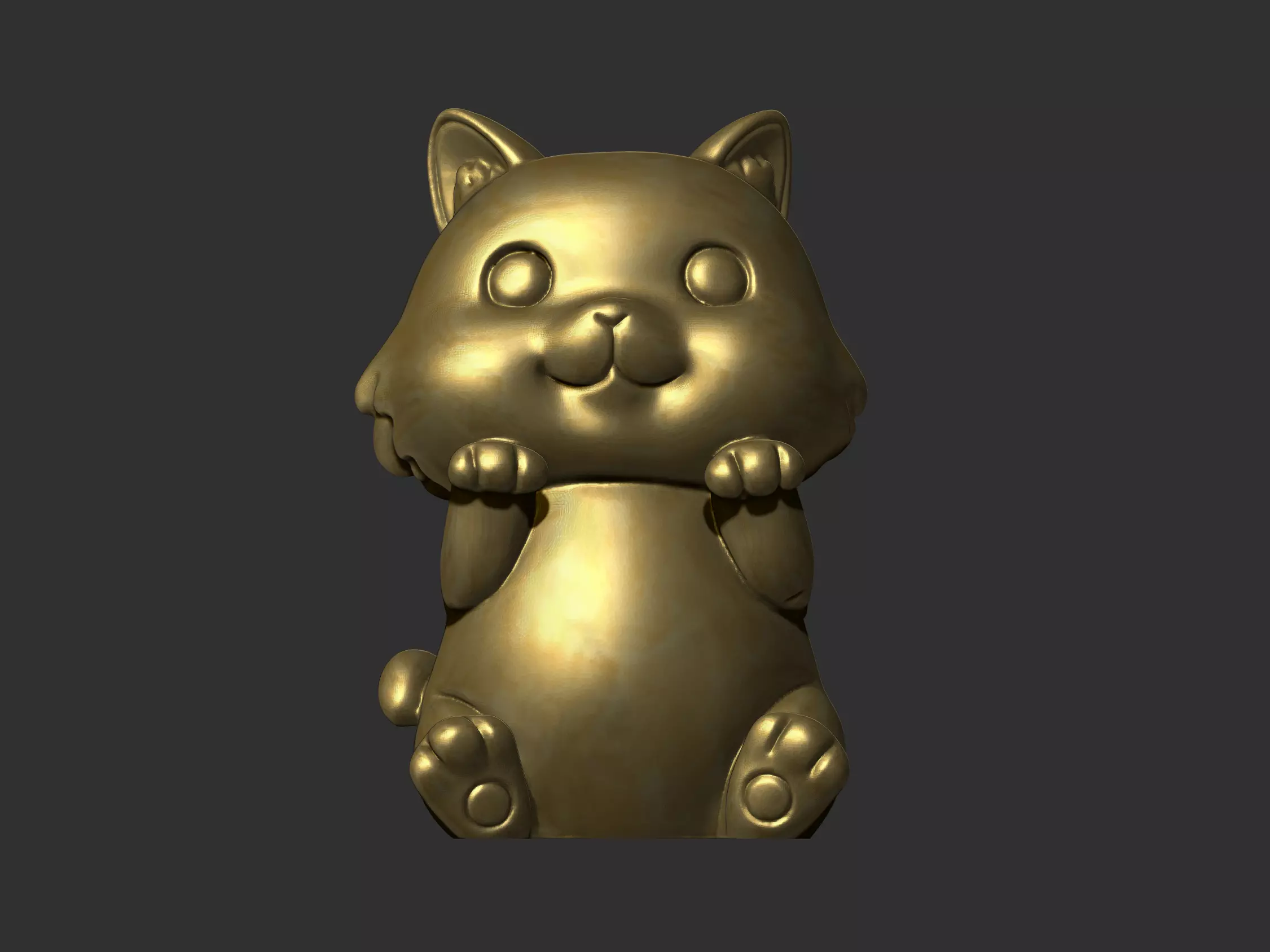 cute cat 3D print model_0