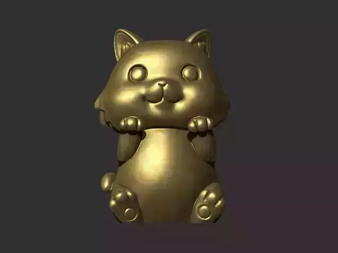 cute cat 3D print model