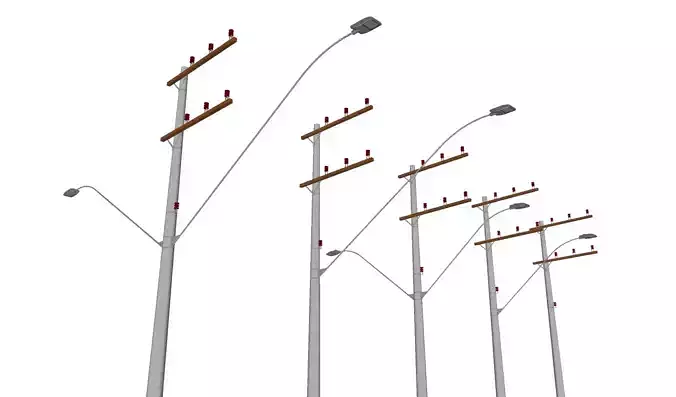 Concrete Lamp Post - Light Pole - Street Light - Group 12