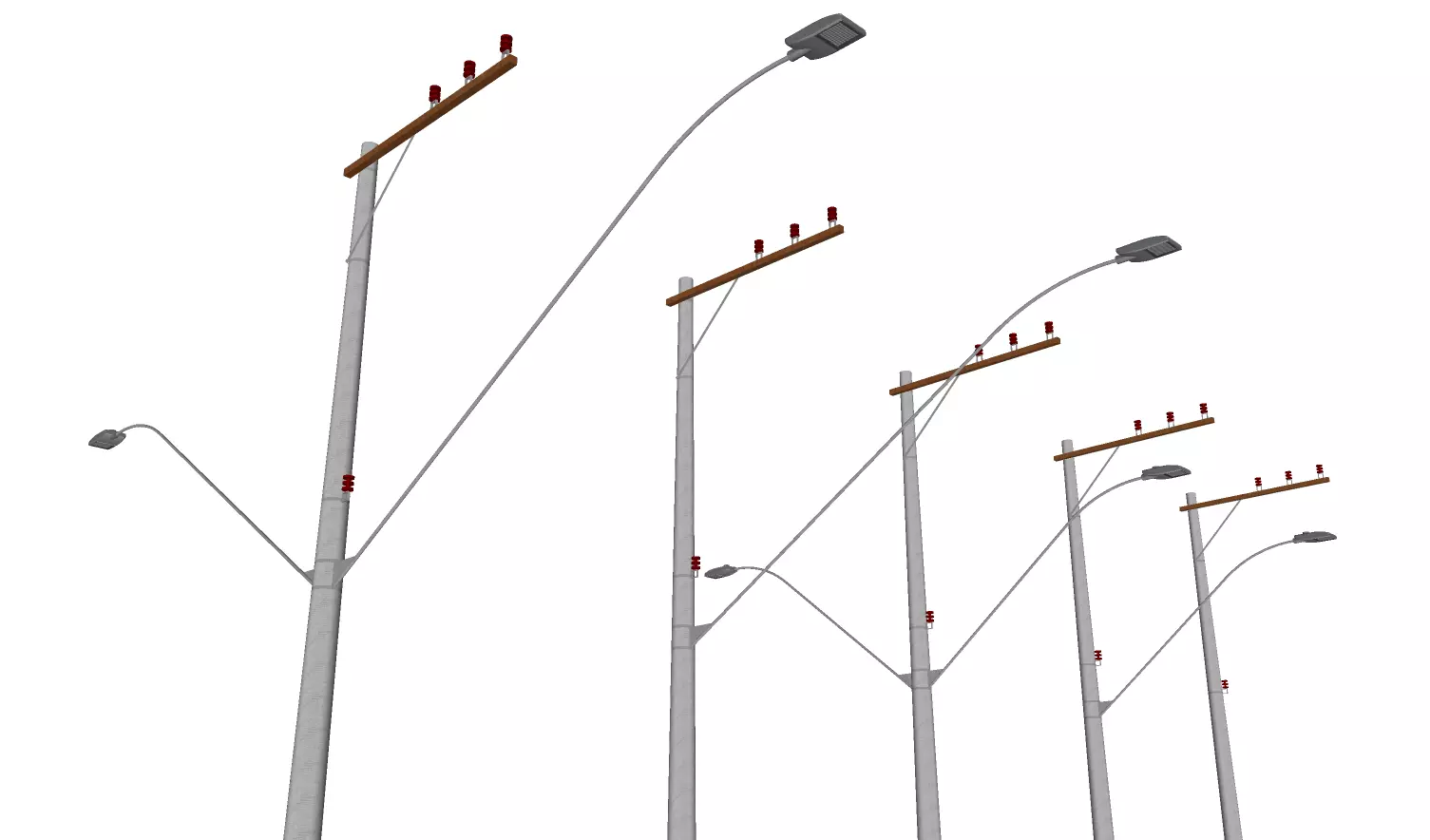 Concrete Lamp Post - Light Pole - Street Light - Group 15 3D model