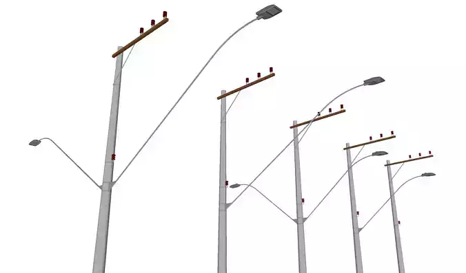 Concrete Lamp Post - Light Pole - Street Light - Group 15