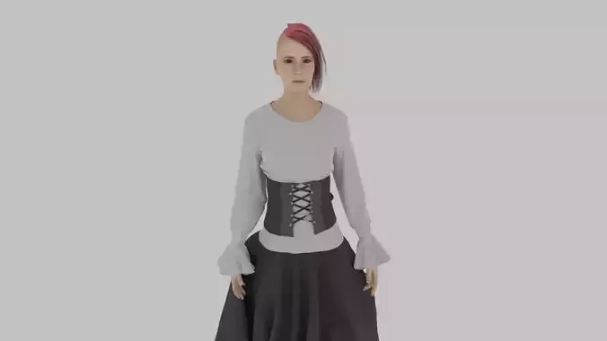 Woman wearing corset