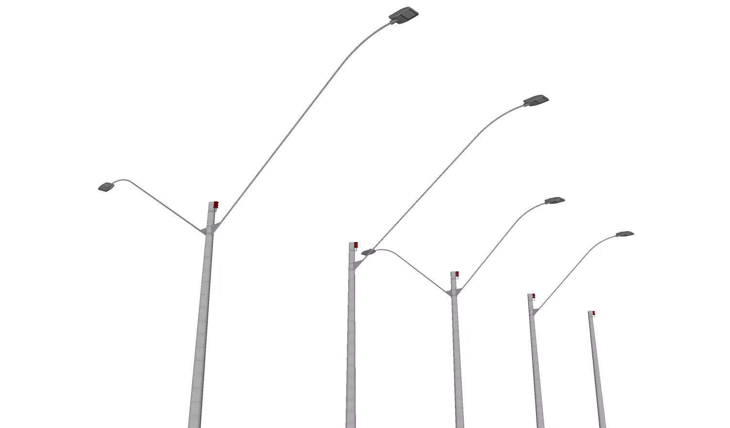 Concrete Lamp Post - Light Pole - Street Light - Group 16 3D model