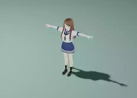 Anime Girl Character - Student Style