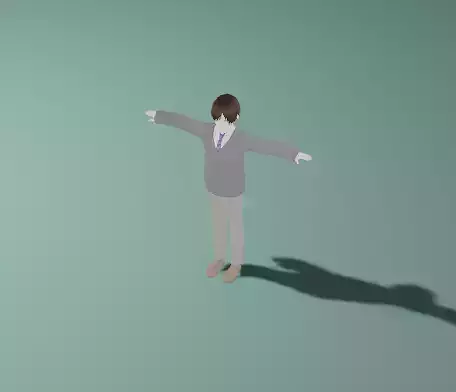 Anime Man Character - Student Style