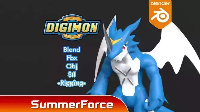 XV-mon - Digimon 3D model