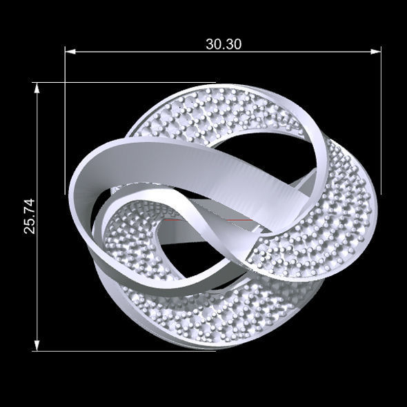 Meander Ring 3D print model_11