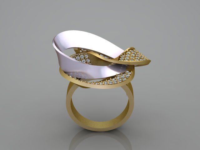 Meander Ring 3D print model_5