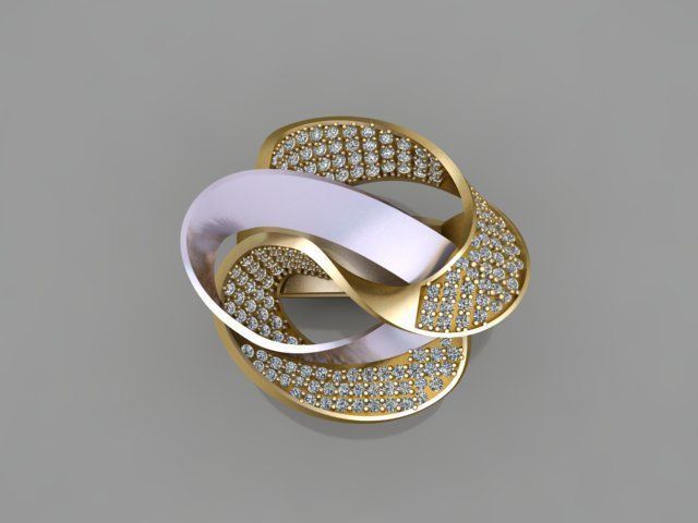 Meander Ring 3D print model_2