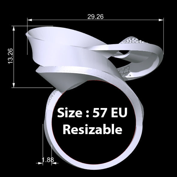 Meander Ring 3D print model_10
