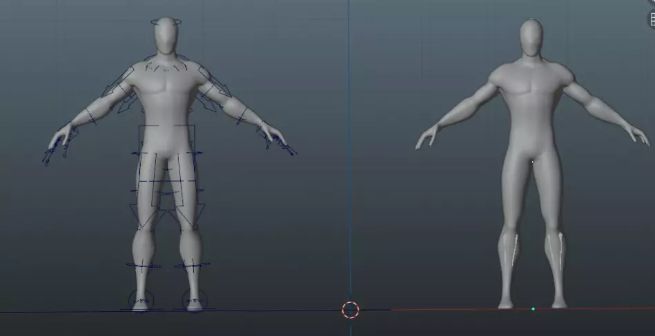 Rigged Male Body 3D model_0