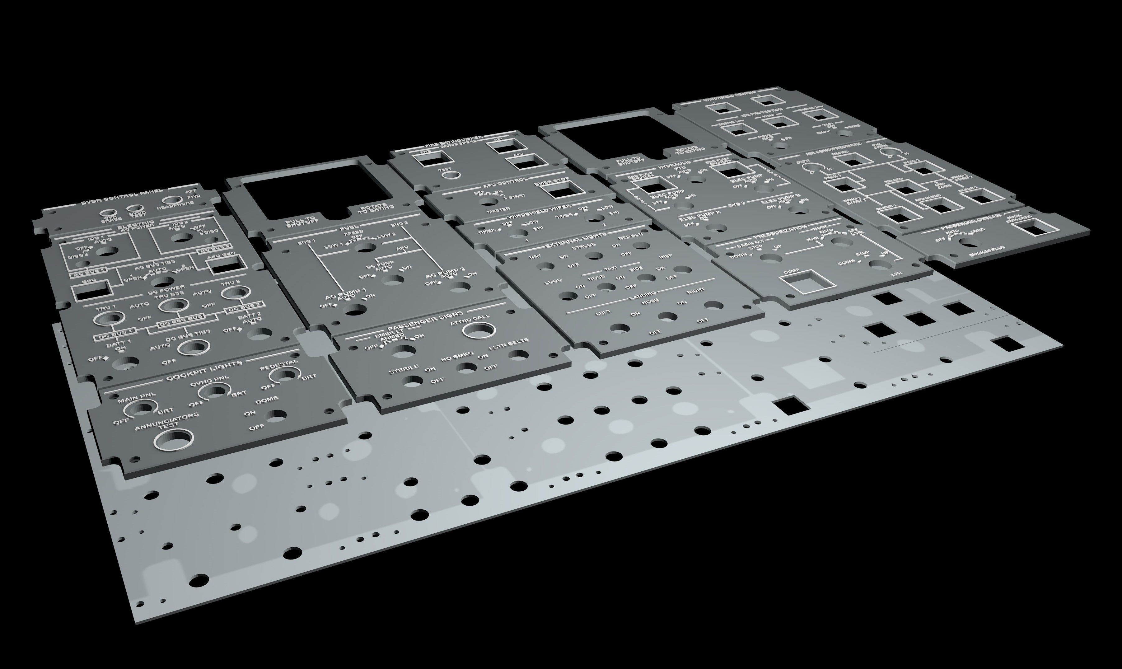 Embraer E1 Overhead Panels 3D print model_2