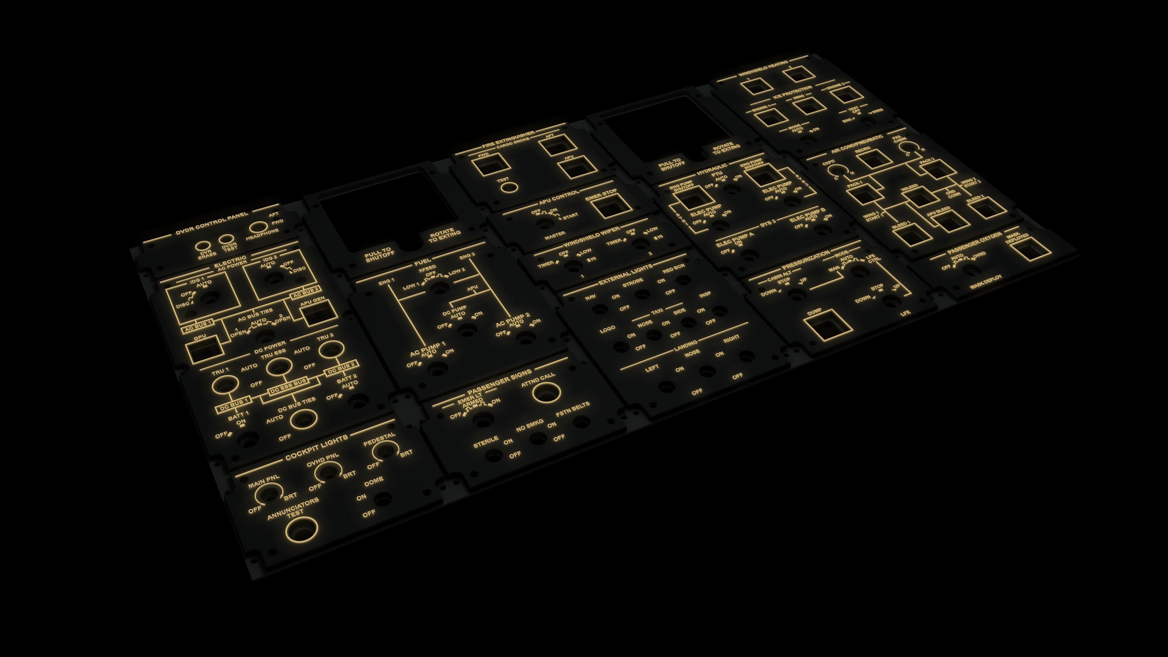 Embraer E1 Overhead Panels 3D print model_3