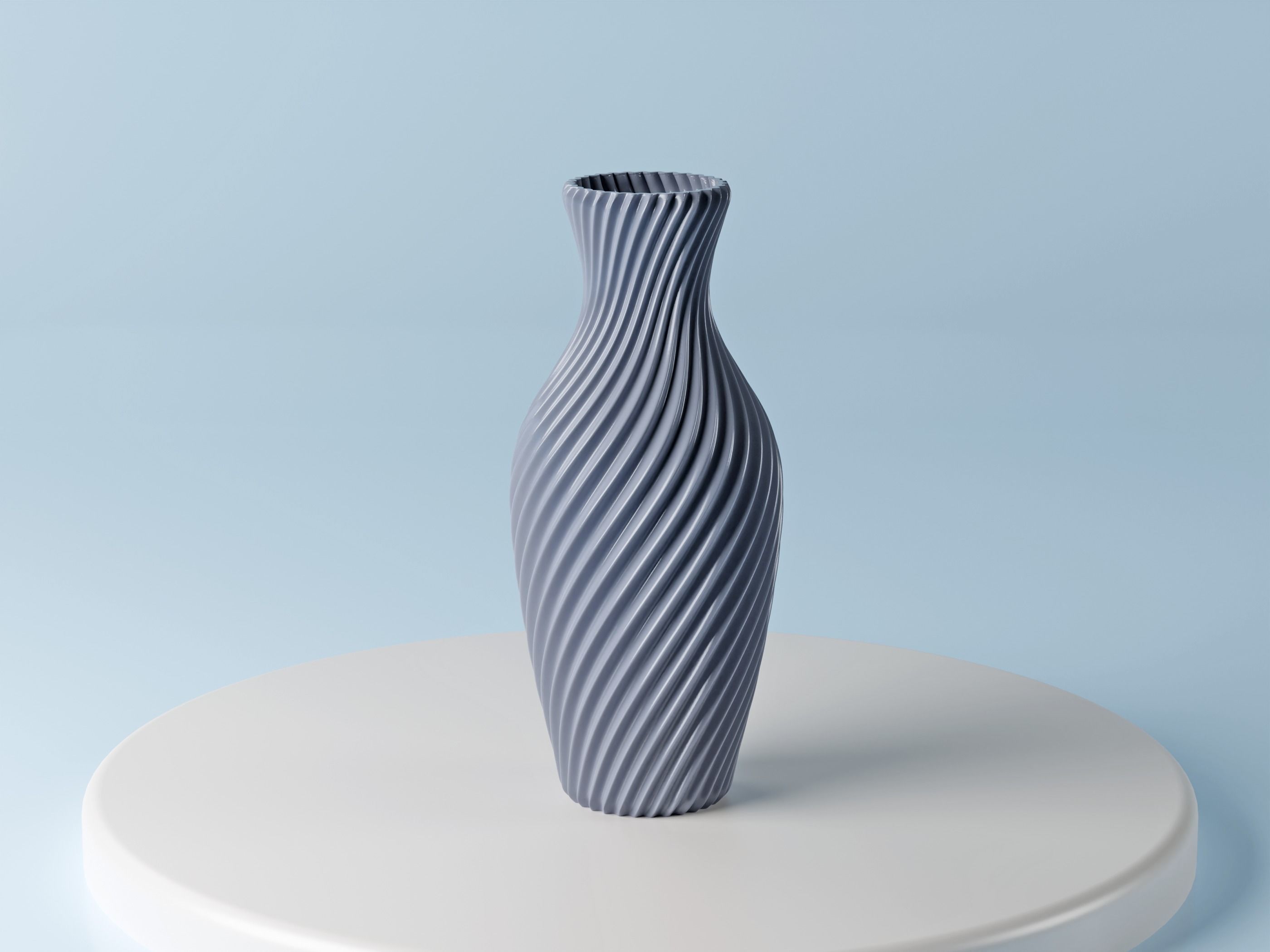 Set 3 Modern 3d printable vase - Geometrical Decorative Pot 3D print model_3