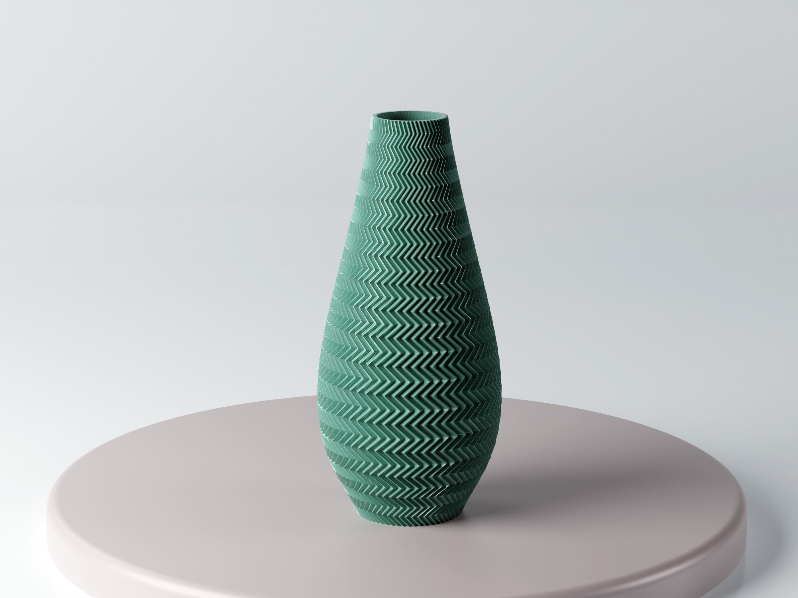 Set 3 Modern 3d printable vase - Geometrical Decorative Pot 3D print model_2