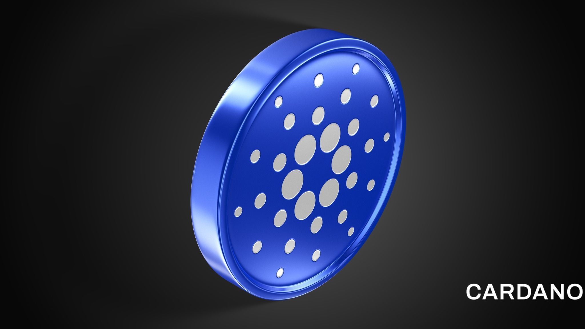 ADA CARDANO Coin 3D model_4
