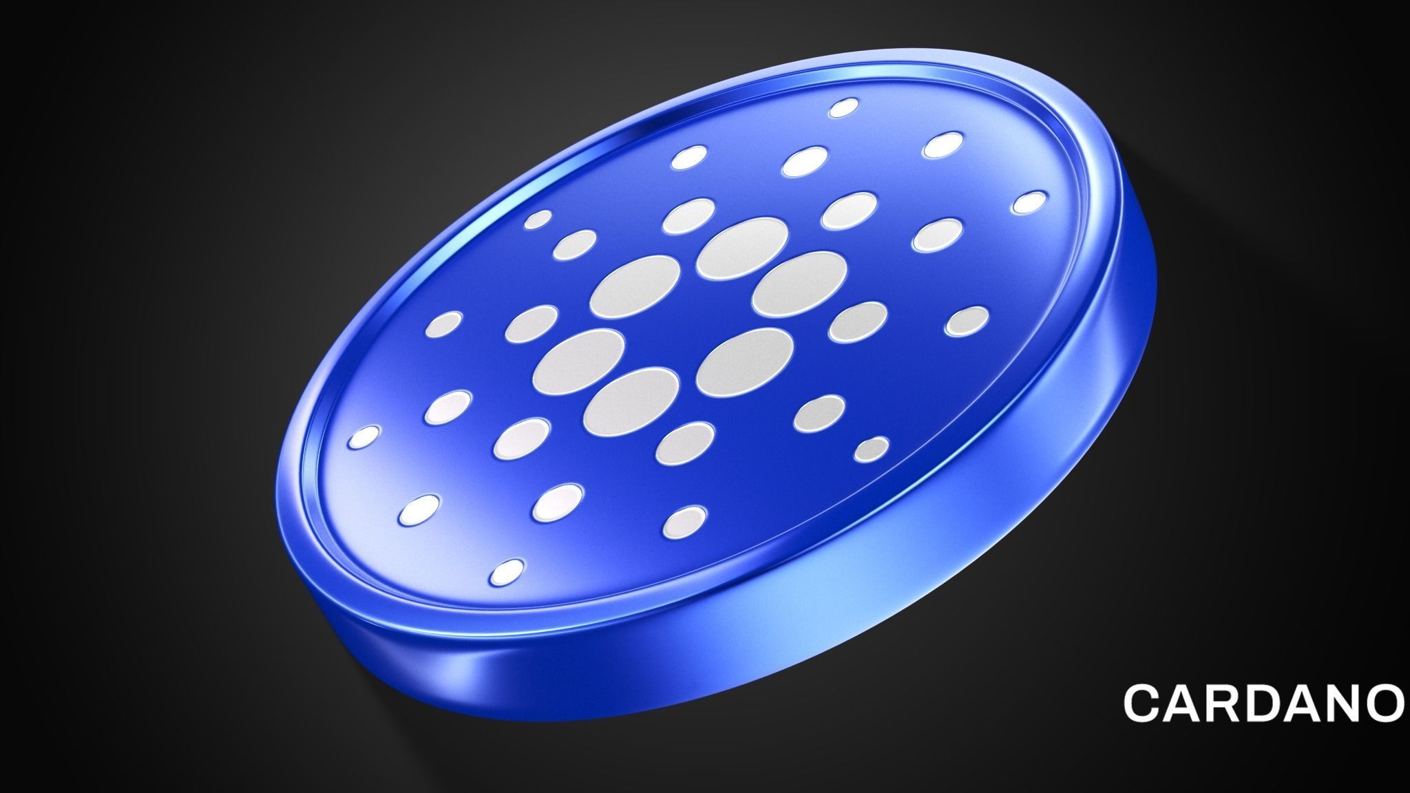 ADA CARDANO Coin 3D model_2