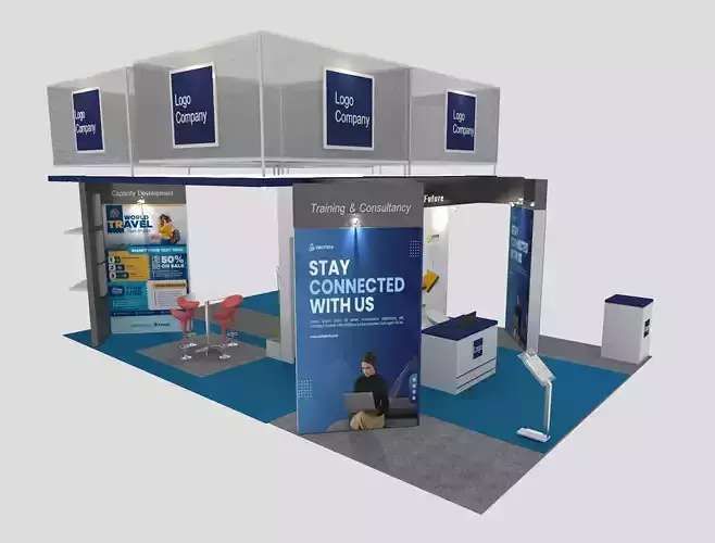 Island Booth-Tech 3D model