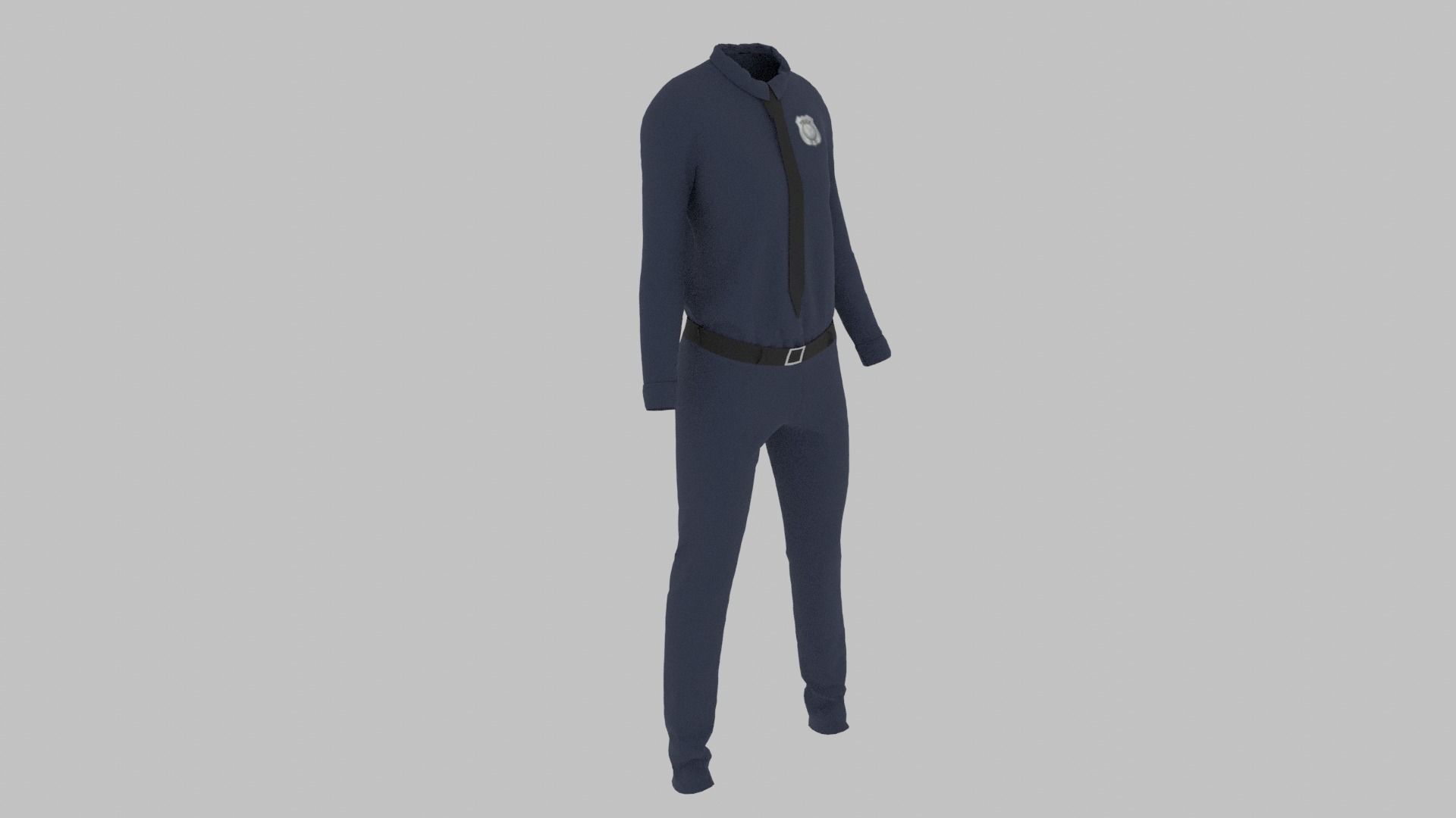 Police Uniform Low-poly 3D model_2