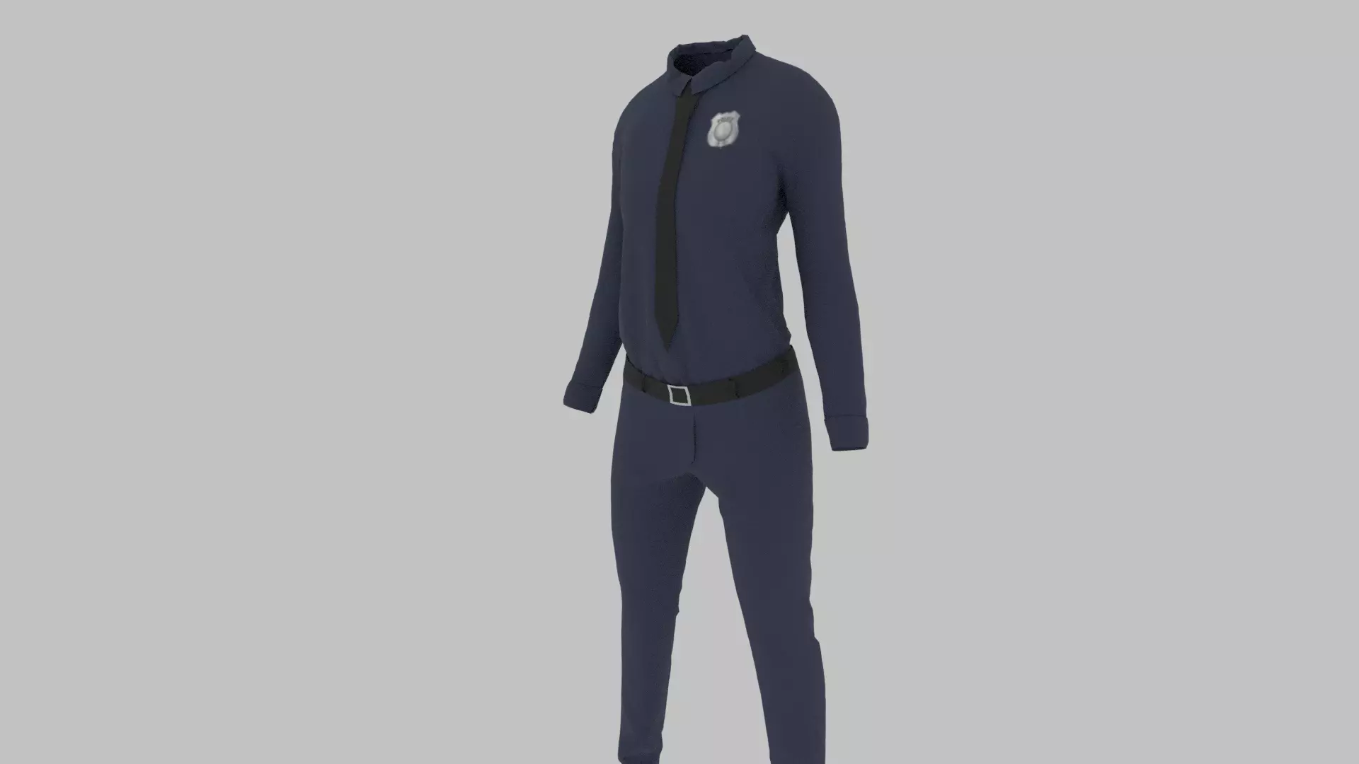 Police Uniform Low-poly 3D model_0