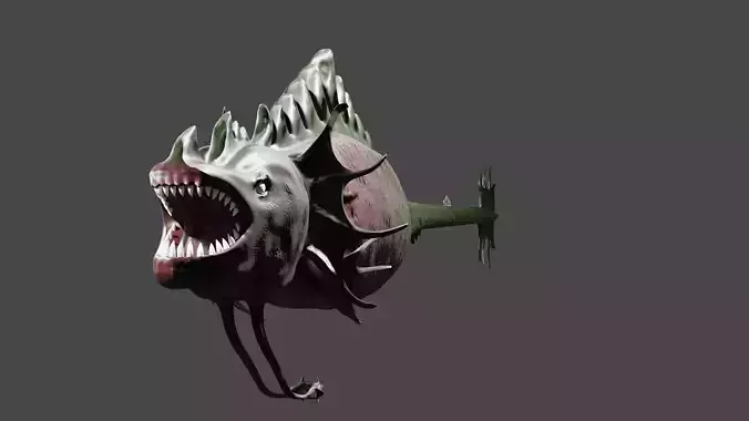 Munster fish  Low-poly 3D model