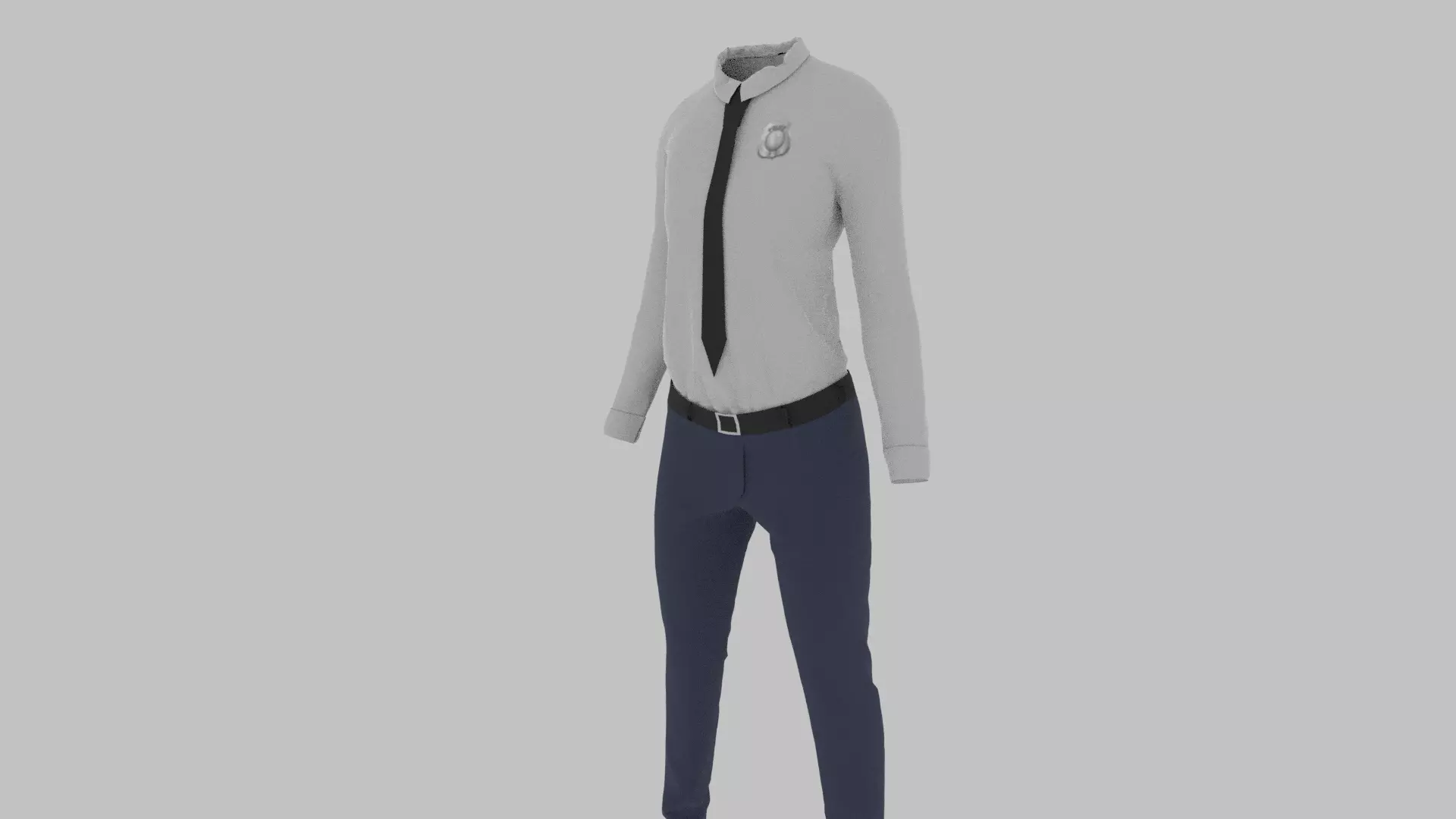 Police Uniform Low-poly 3D model_0