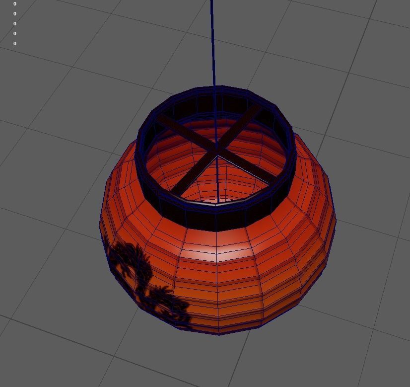Realistic Chinese Lantern Low-poly 3D model_14