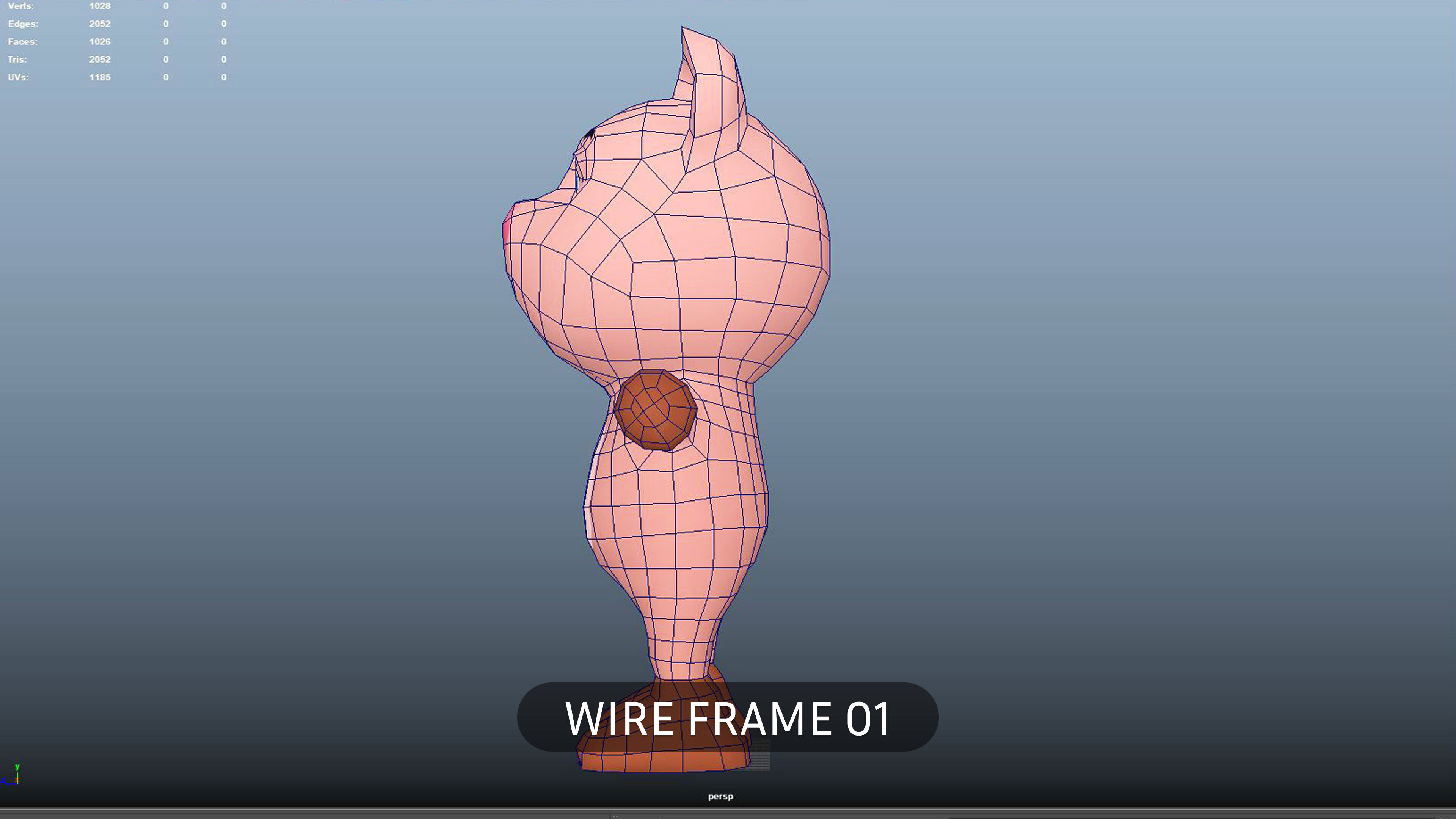 Character011 Animated Pig 3D Low-poly 3D model_10