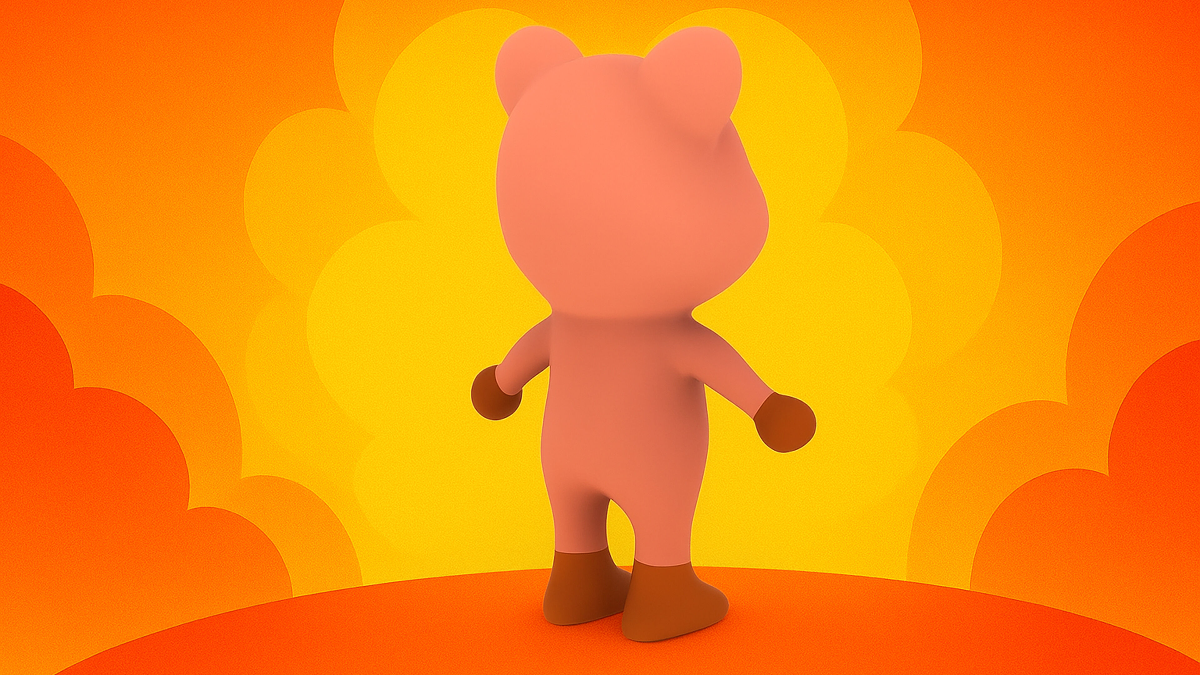 Character011 Animated Pig 3D Low-poly 3D model_3