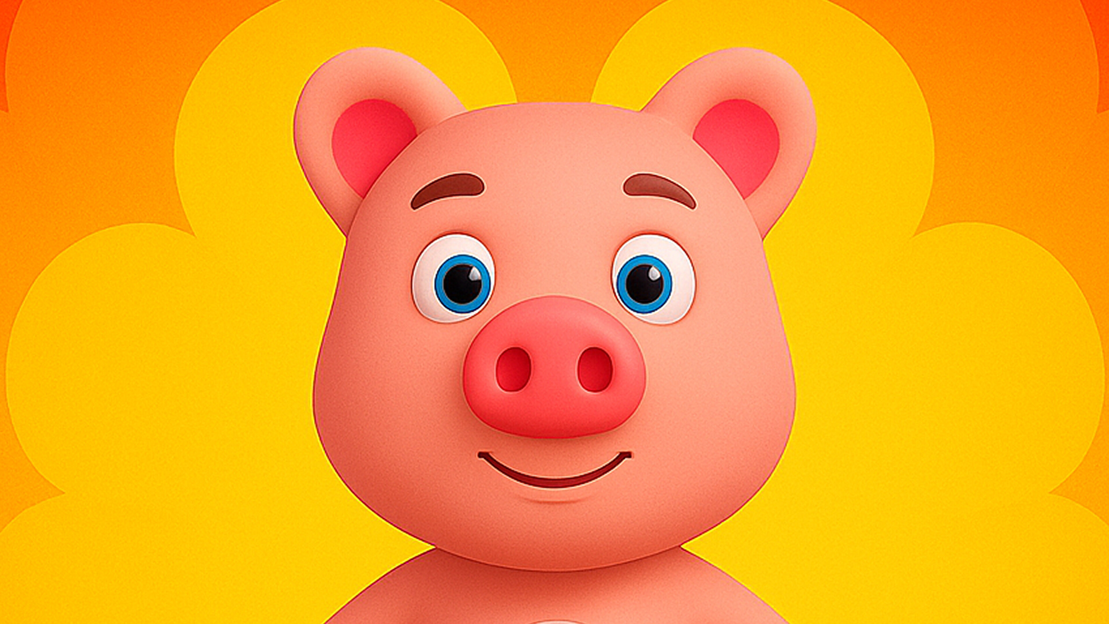 Character011 Animated Pig 3D Low-poly 3D model_5