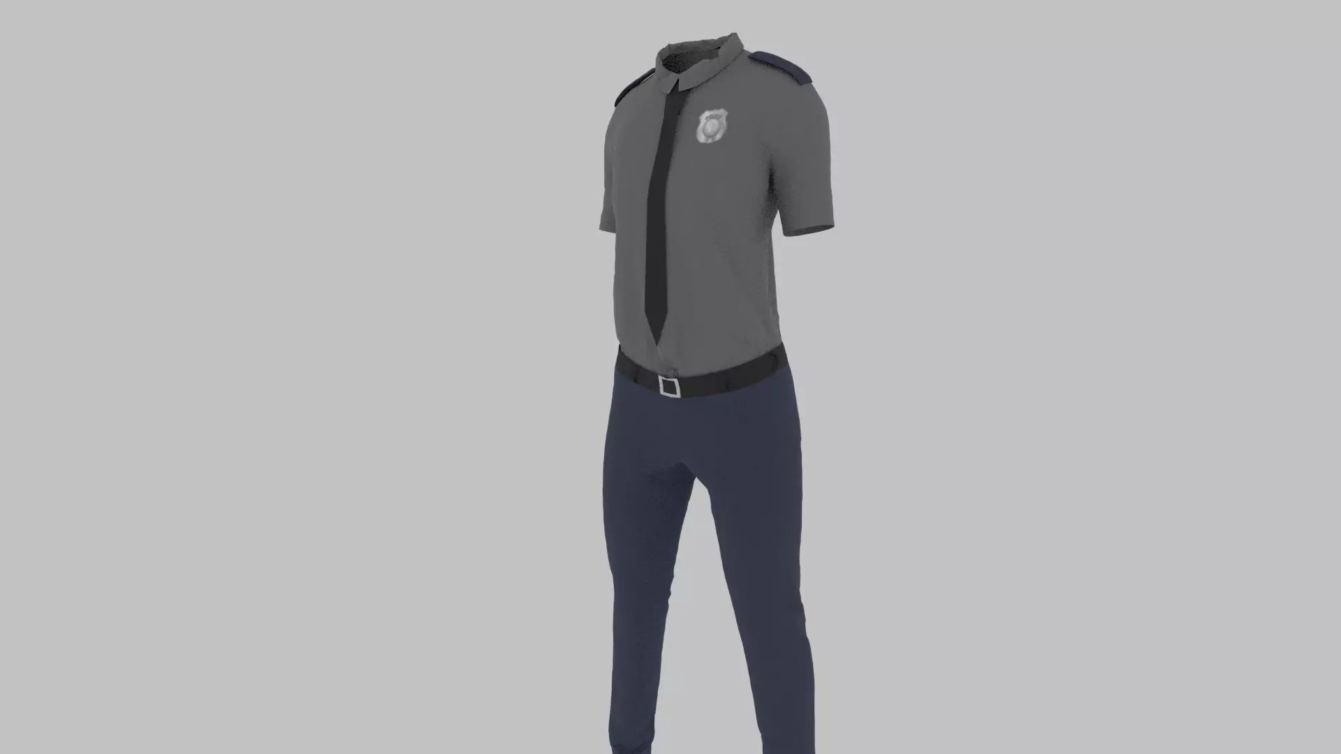 Police Uniform Low-poly 3D model_0