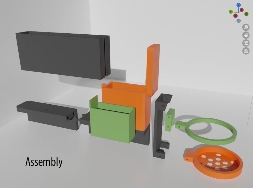 Car Coinbox and Foldable Cup Holder 3D print model_3