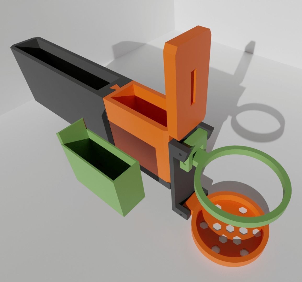 Car Coinbox and Foldable Cup Holder 3D print model_2