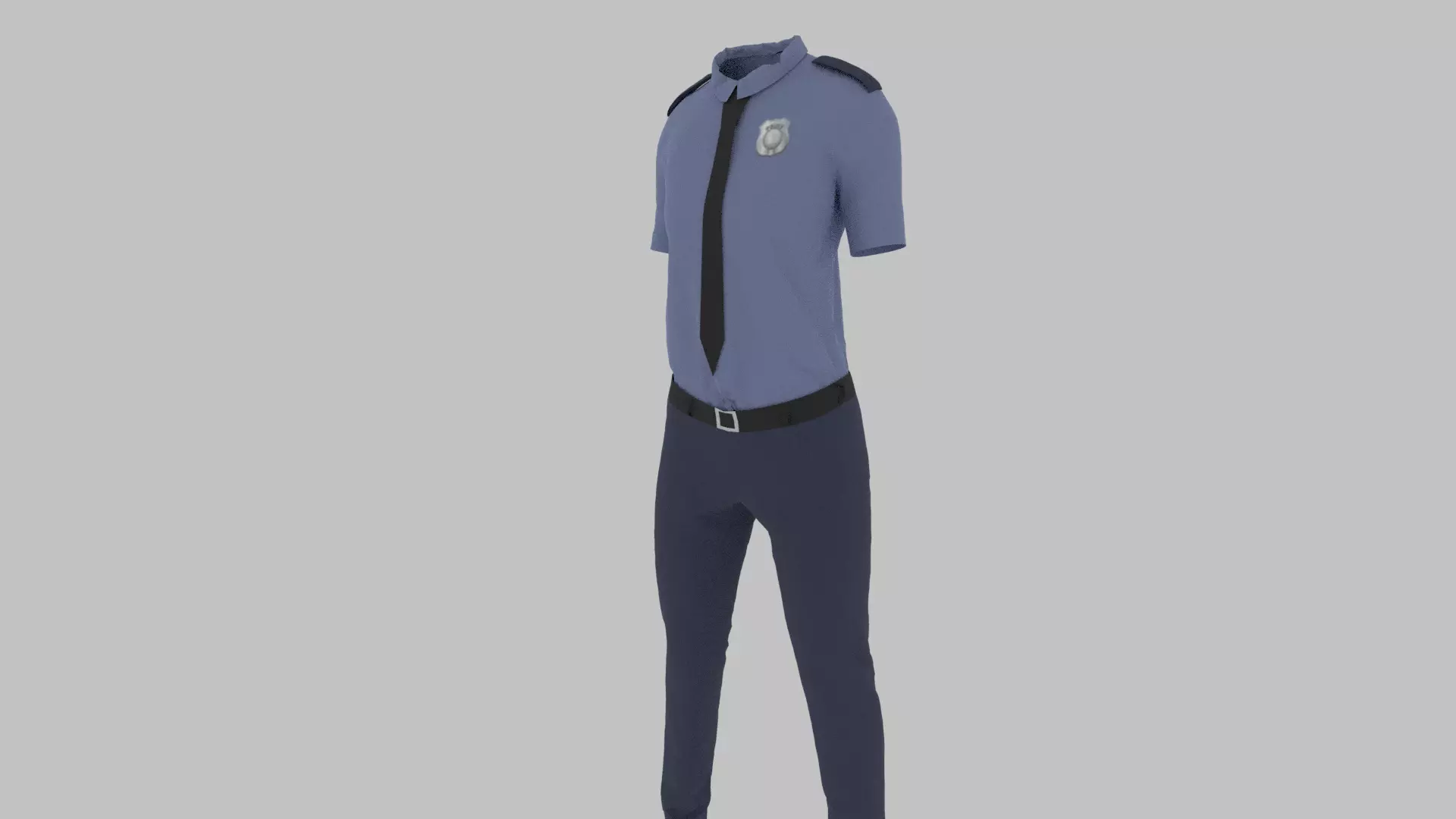 Police Uniform Low-poly 3D model_0