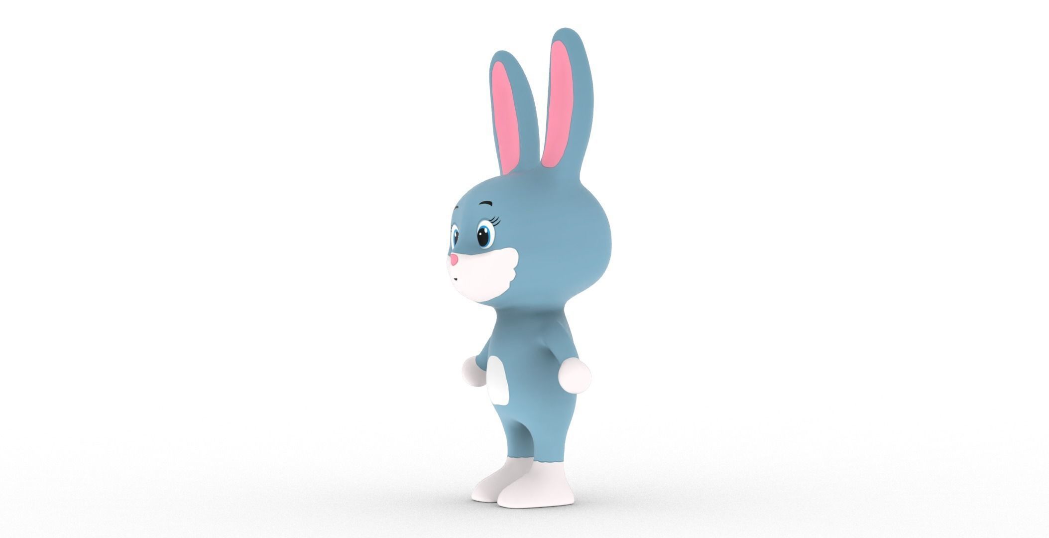 Character012 Animated Rabbit 3D Low-poly 3D model_16