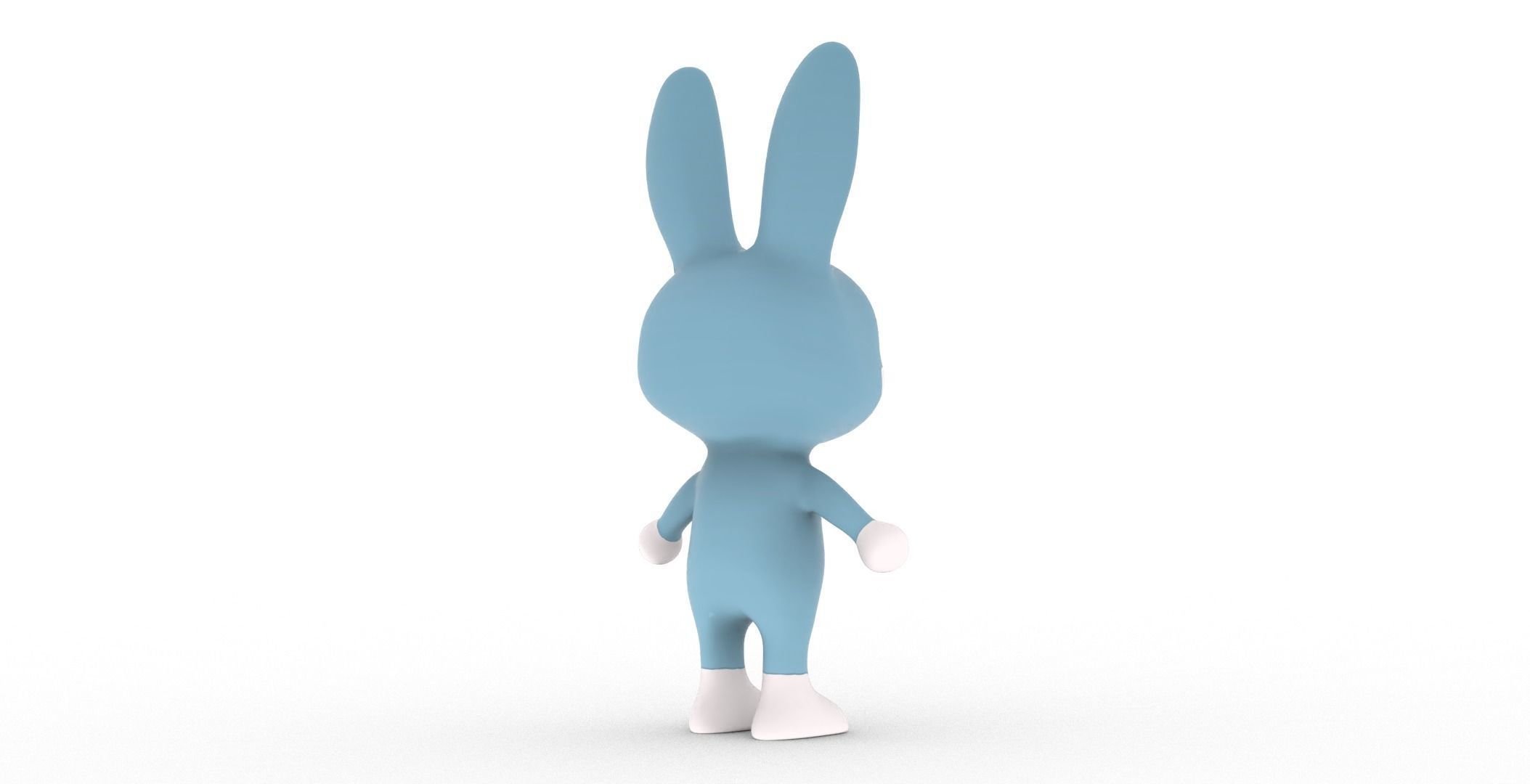 Character012 Animated Rabbit 3D Low-poly 3D model_22