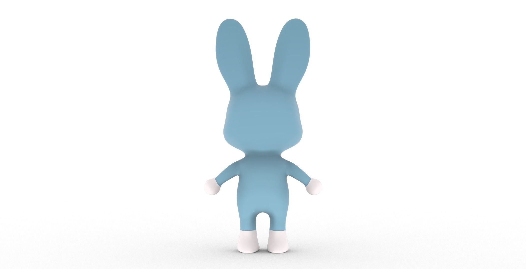 Character012 Animated Rabbit 3D Low-poly 3D model_17