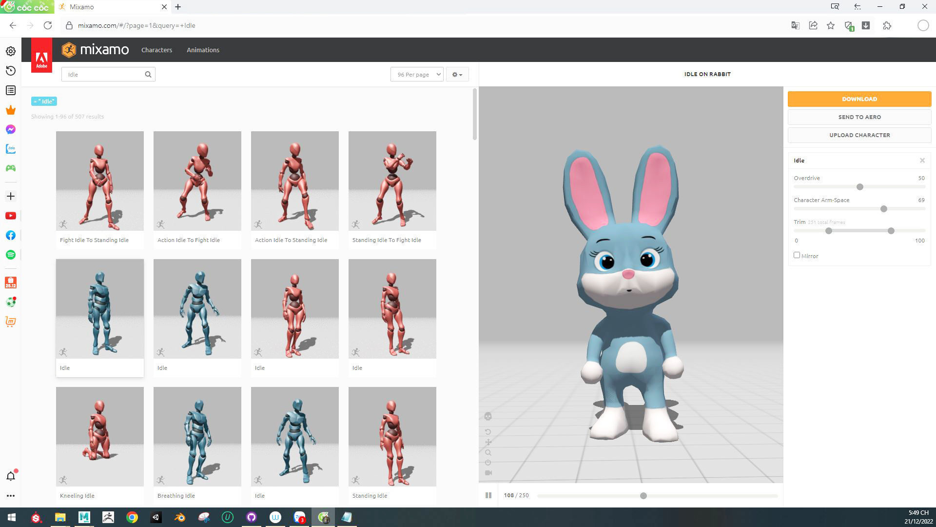 Character012 Animated Rabbit 3D Low-poly 3D model_1