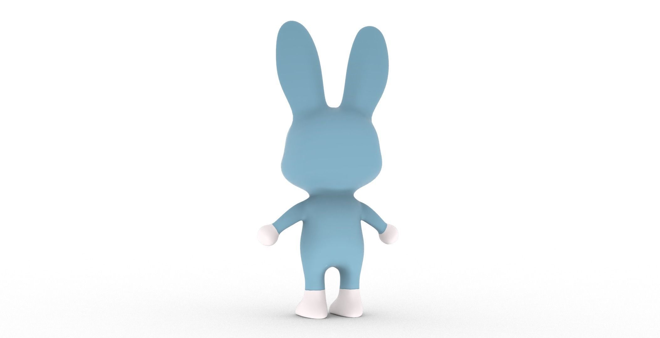 Character012 Animated Rabbit 3D Low-poly 3D model_18