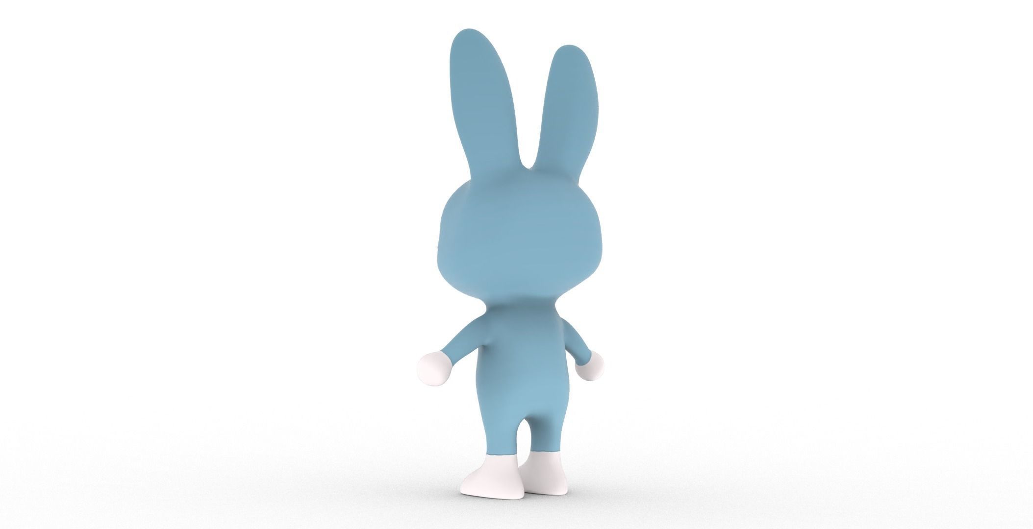 Character012 Animated Rabbit 3D Low-poly 3D model_15