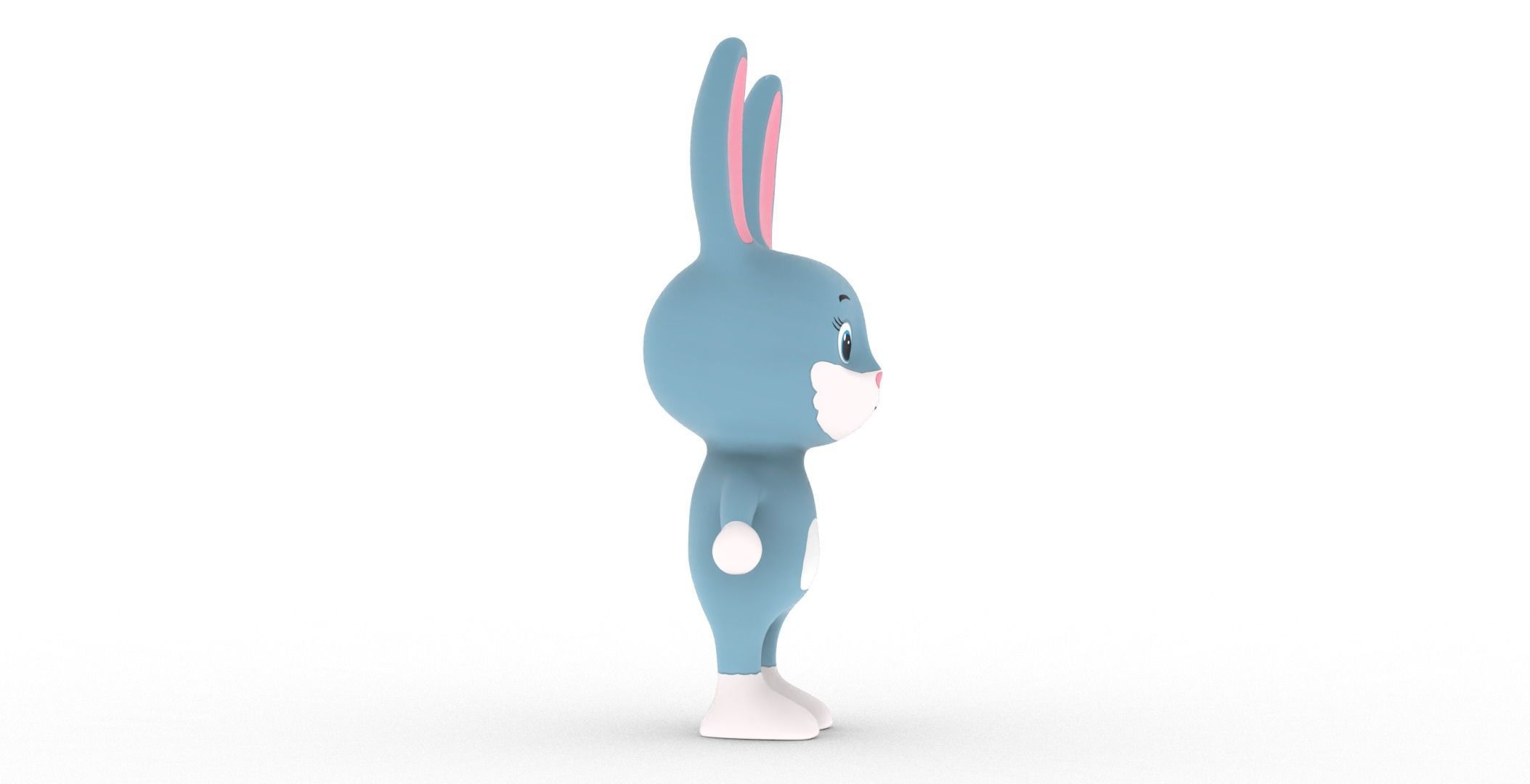 Character012 Animated Rabbit 3D Low-poly 3D model_23